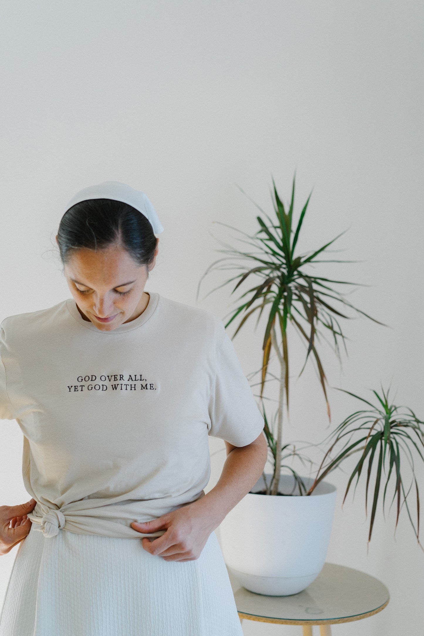 "God Over All, Yet God with Me" Unisex T-Shirt (embroidered)