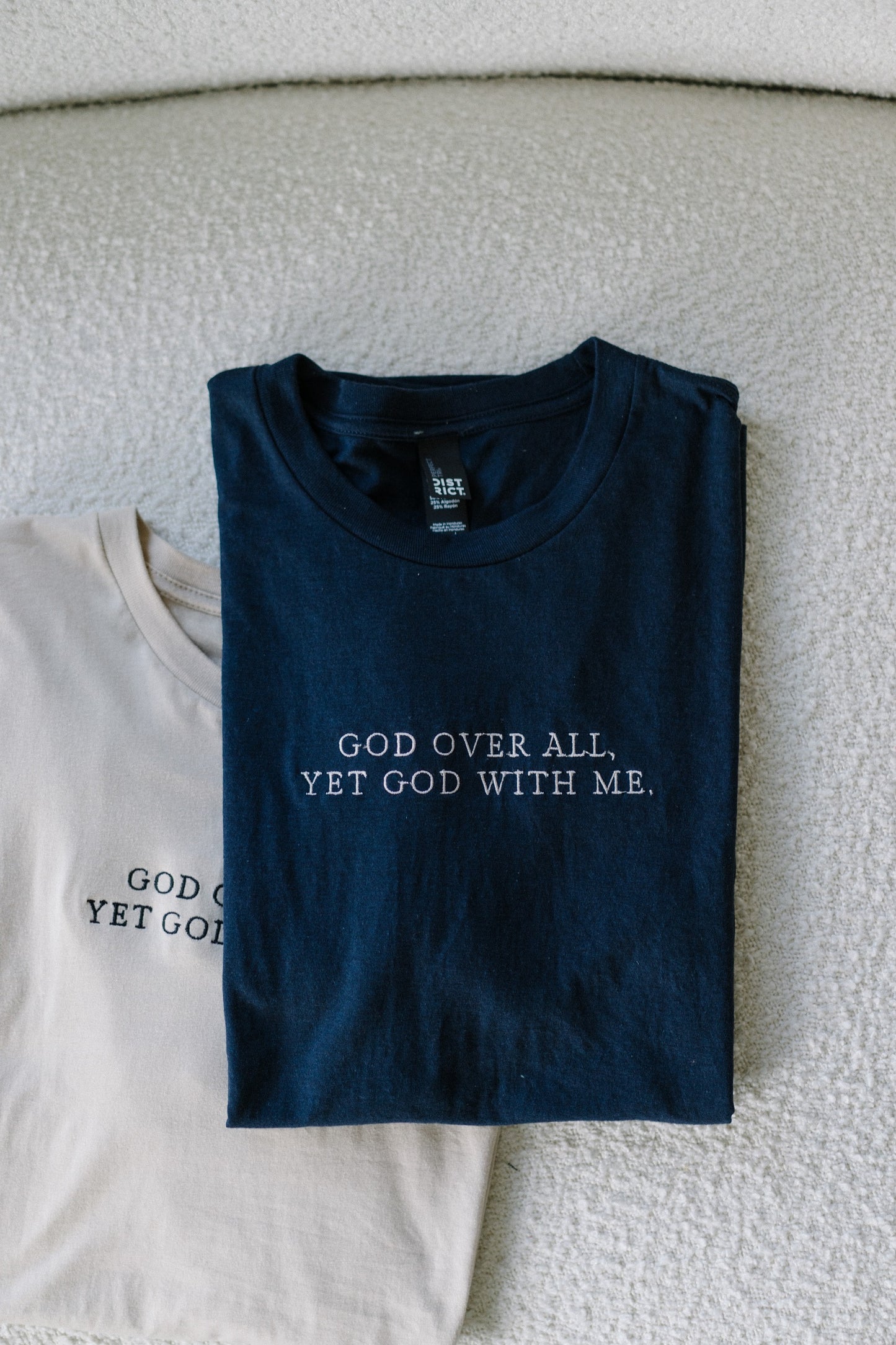 "God Over All, Yet God with Me" Unisex T-Shirt (embroidered)