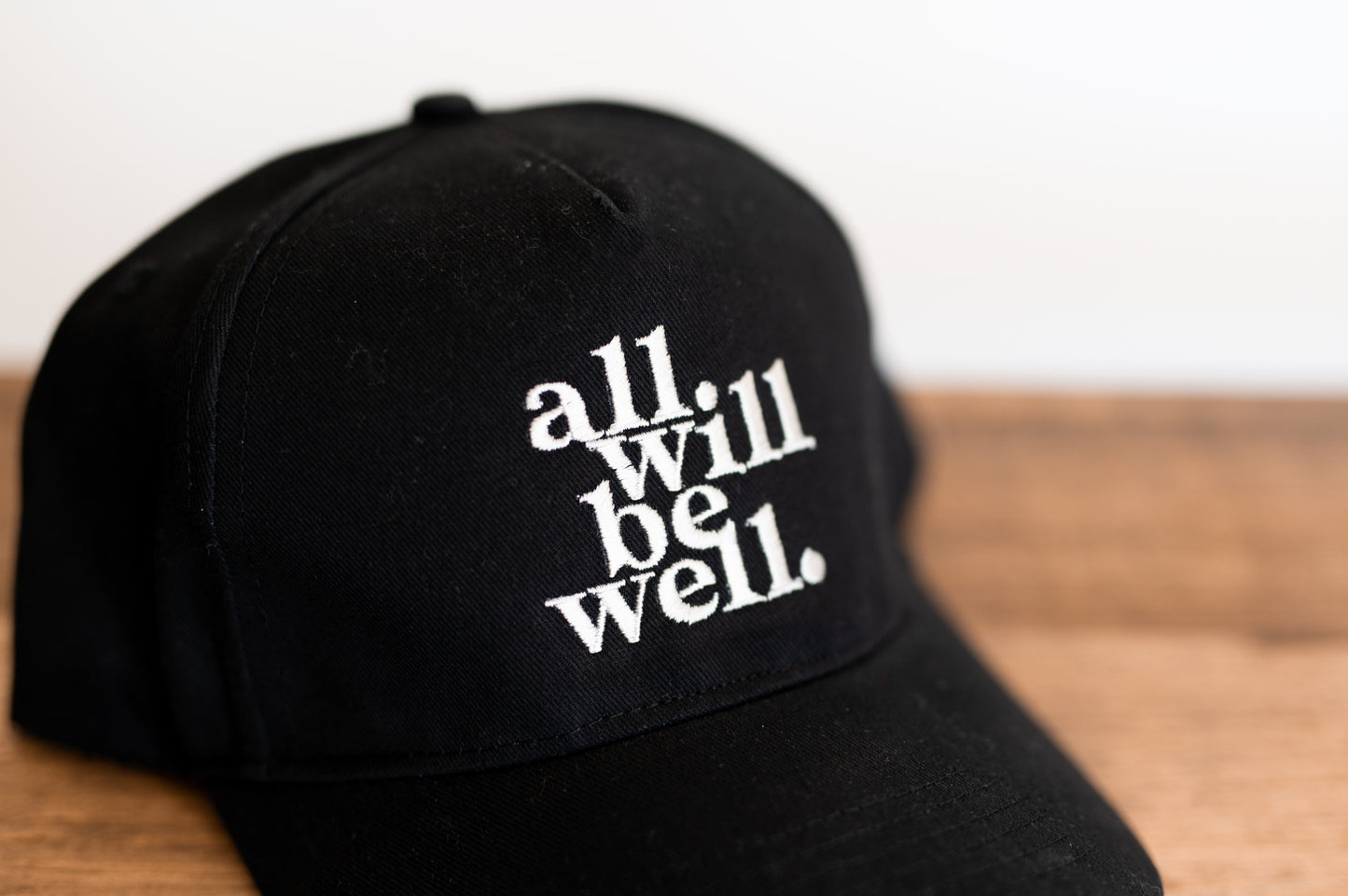 All Will Be Well Embroidered Hat | Black, Sand, Light Gray