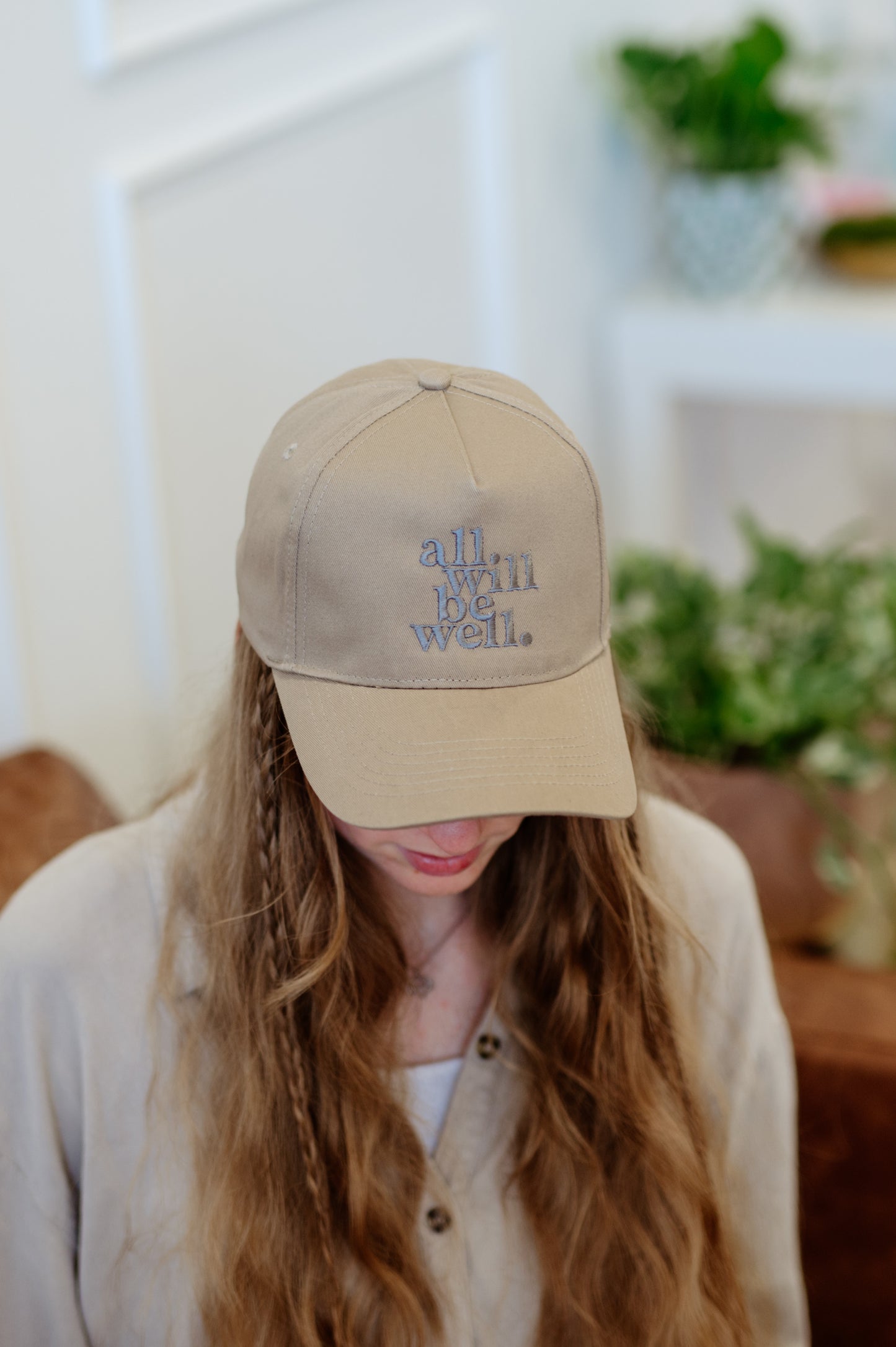 All Will Be Well Embroidered Hat | Black, Sand, Light Gray