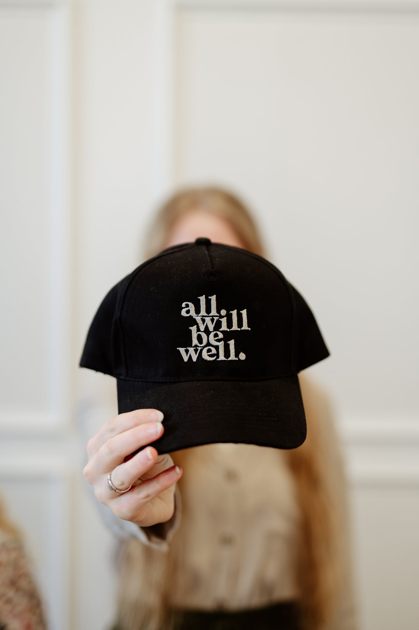 All Will Be Well Embroidered Hat | Black, Sand, Light Gray