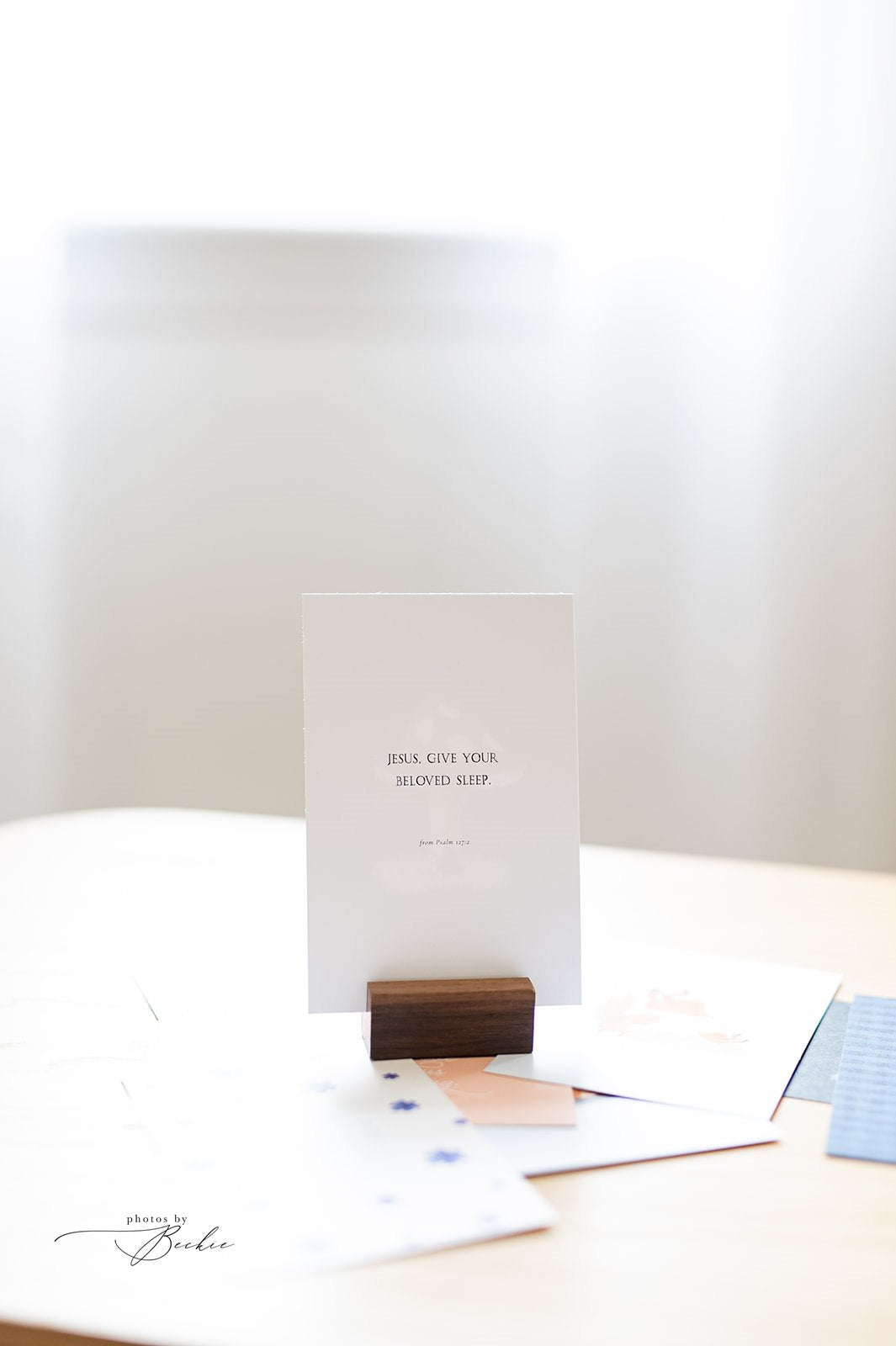 "All Through the Night" Prayer Cards + Wooden Display Block