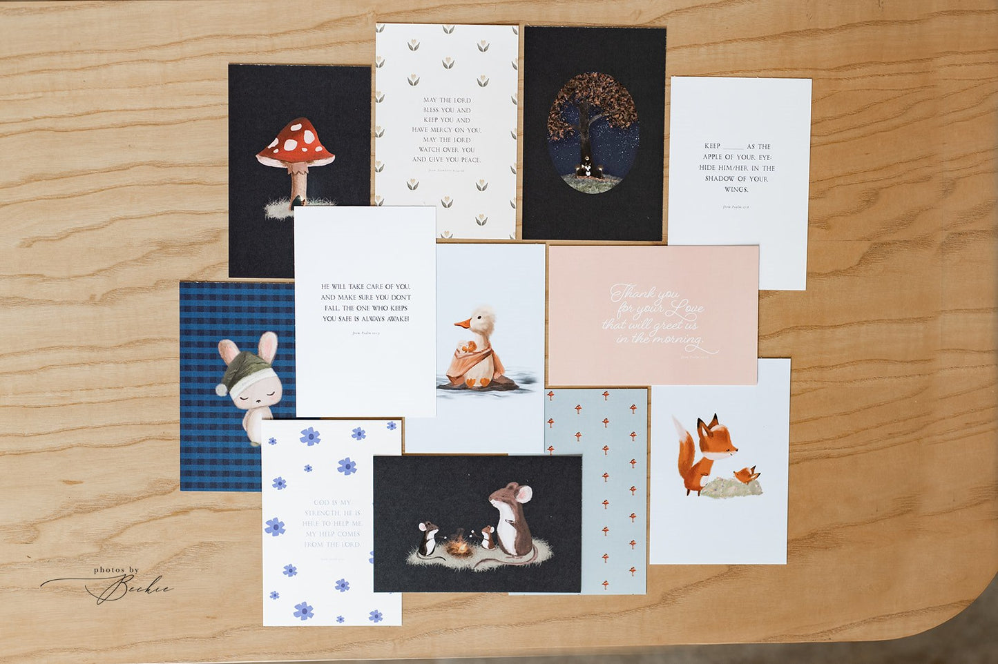 "All Through the Night" Prayer Cards + Wooden Display Block