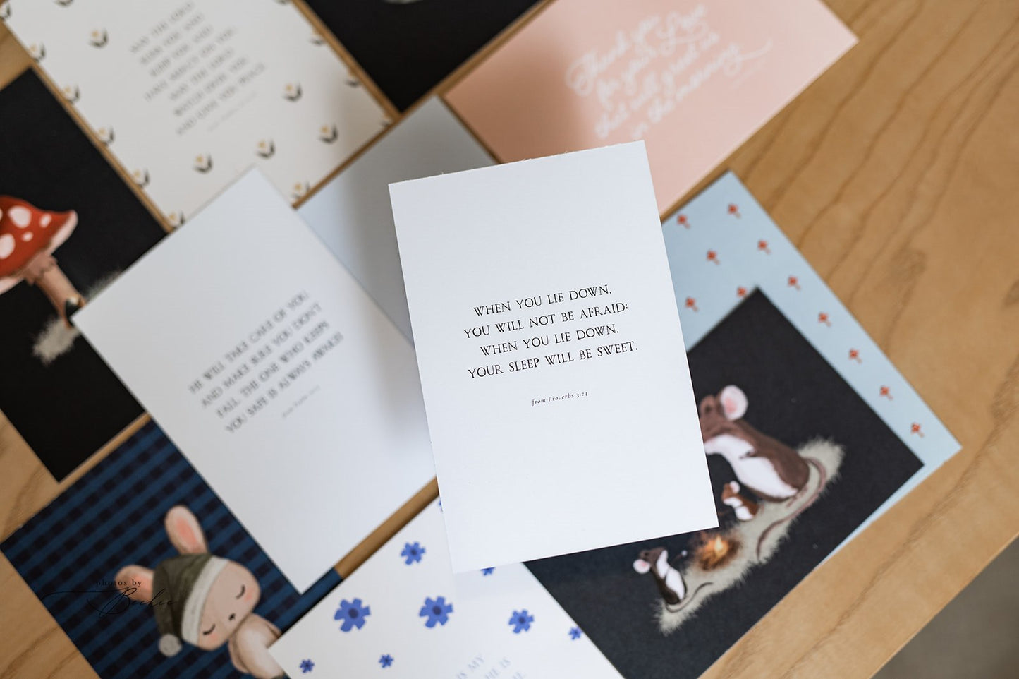 "All Through the Night" Prayer Cards + Wooden Display Block