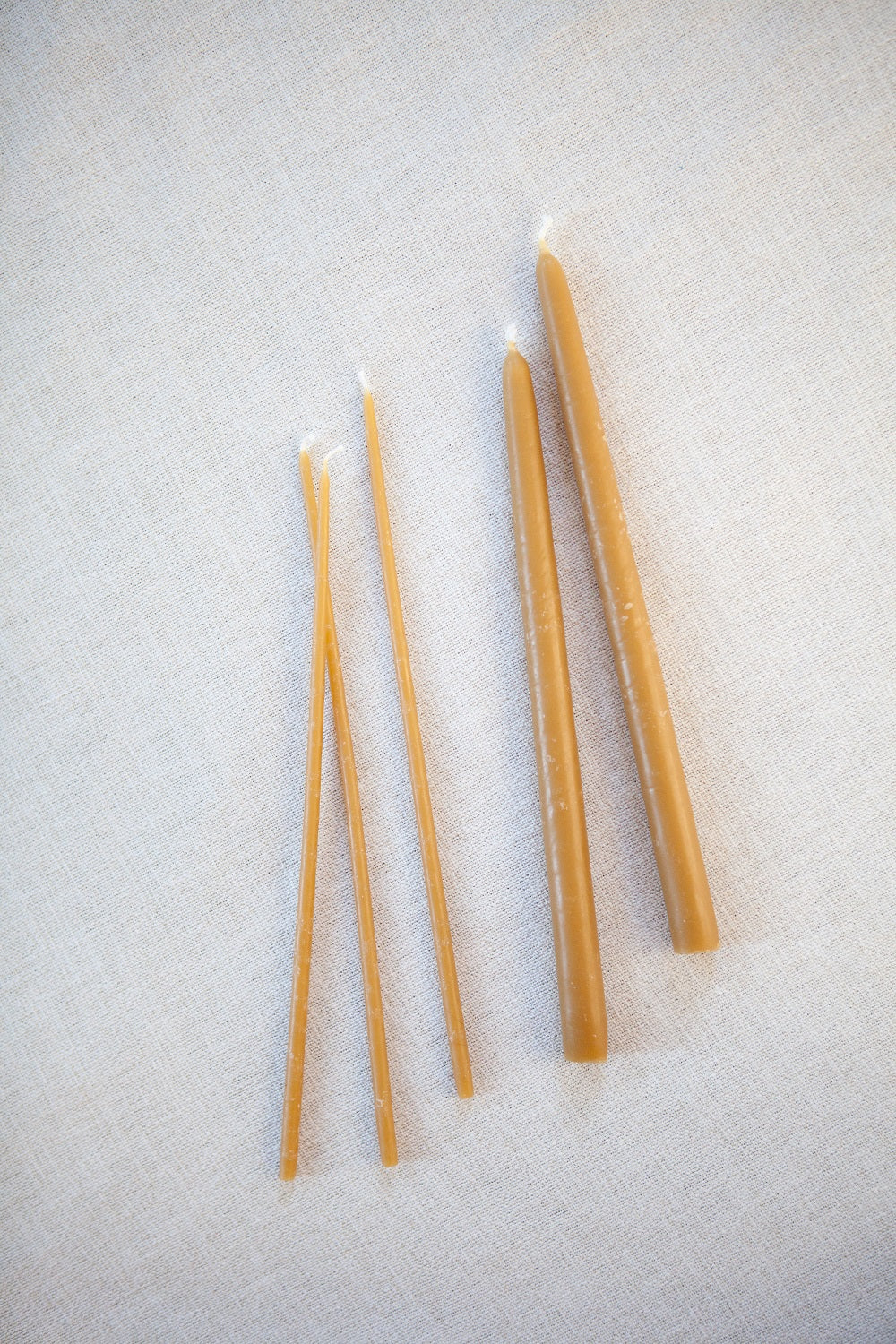 Pure Beeswax Candle Tapers - 2 sizes