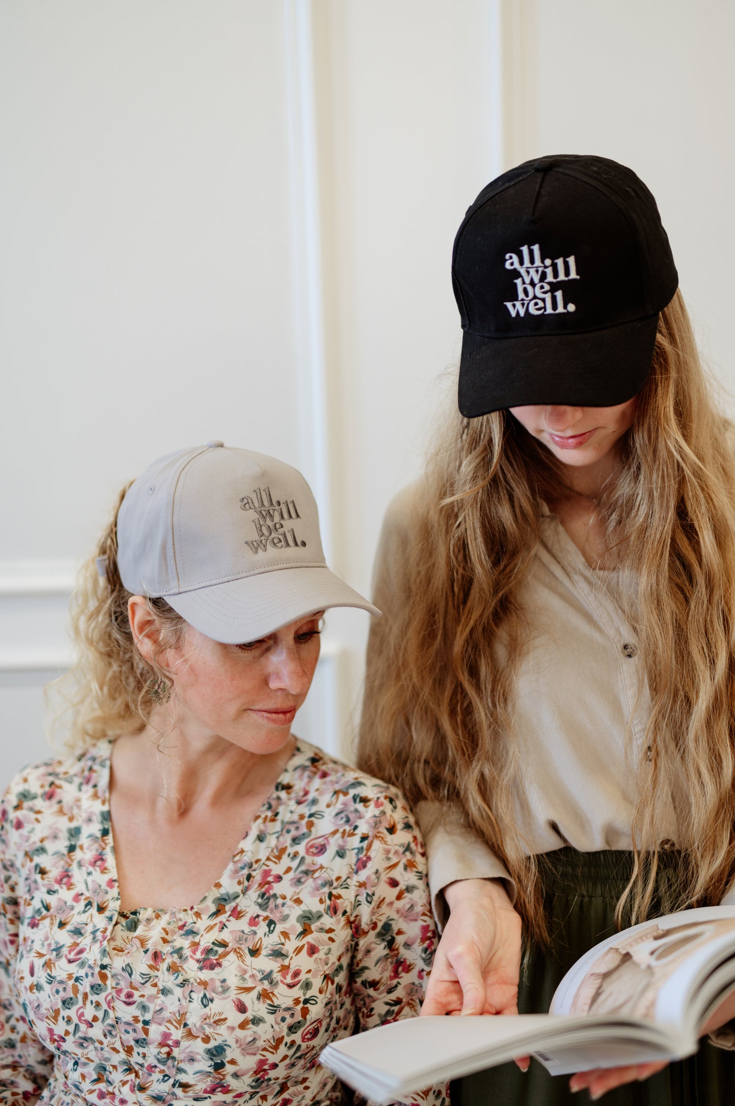 All Will Be Well Embroidered Hat | Black, Sand, Light Gray
