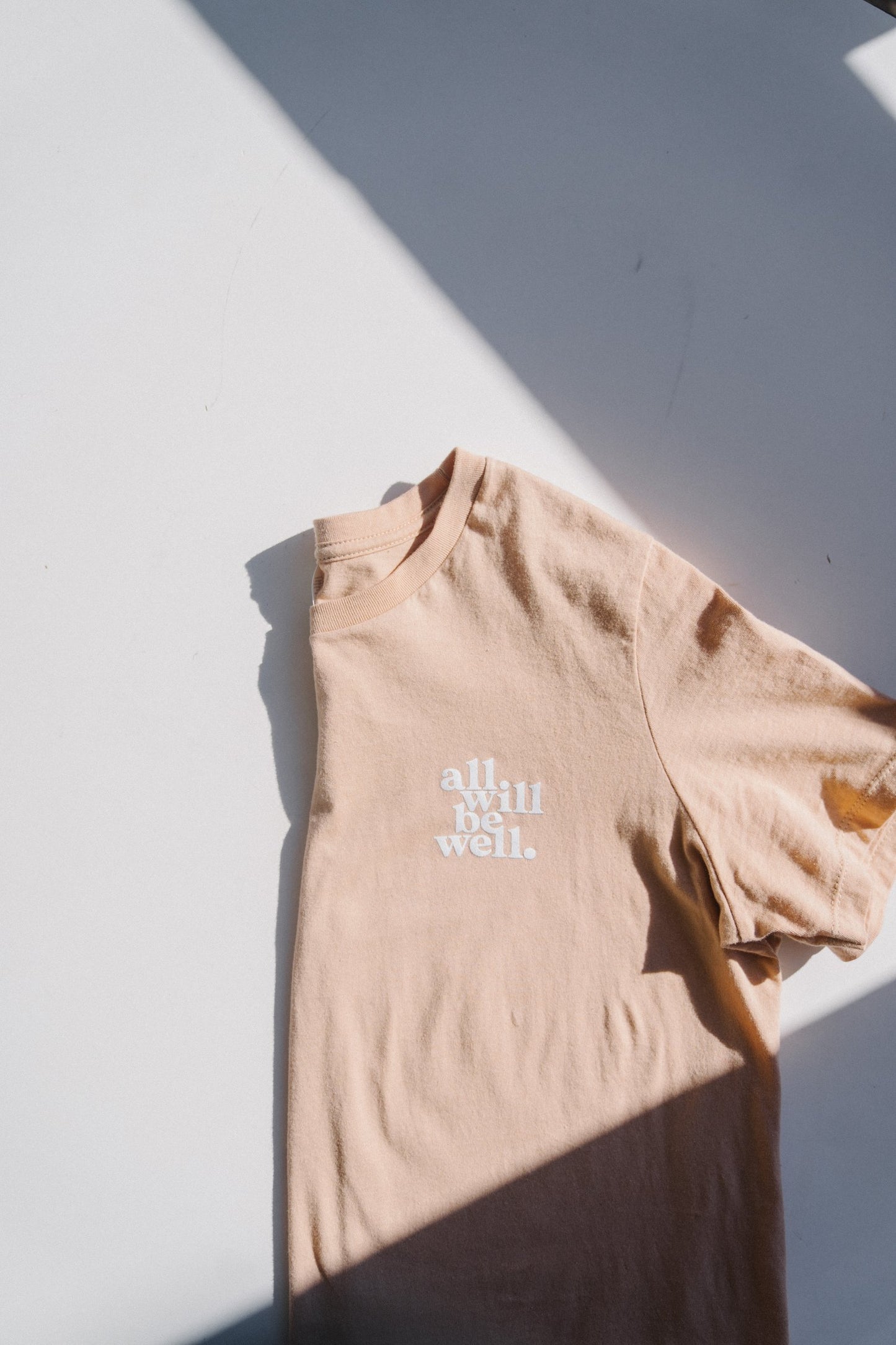 "All Will Be Well" Women's Jersey Tee (screen printed)