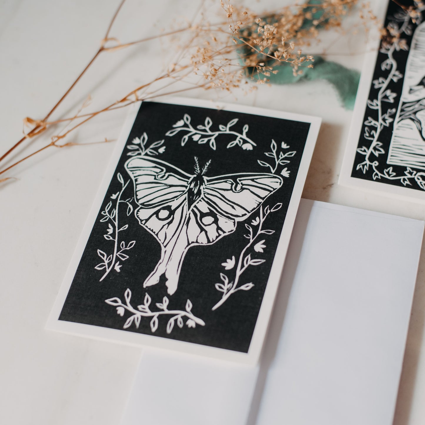 Spring Linocut Cards (blank)