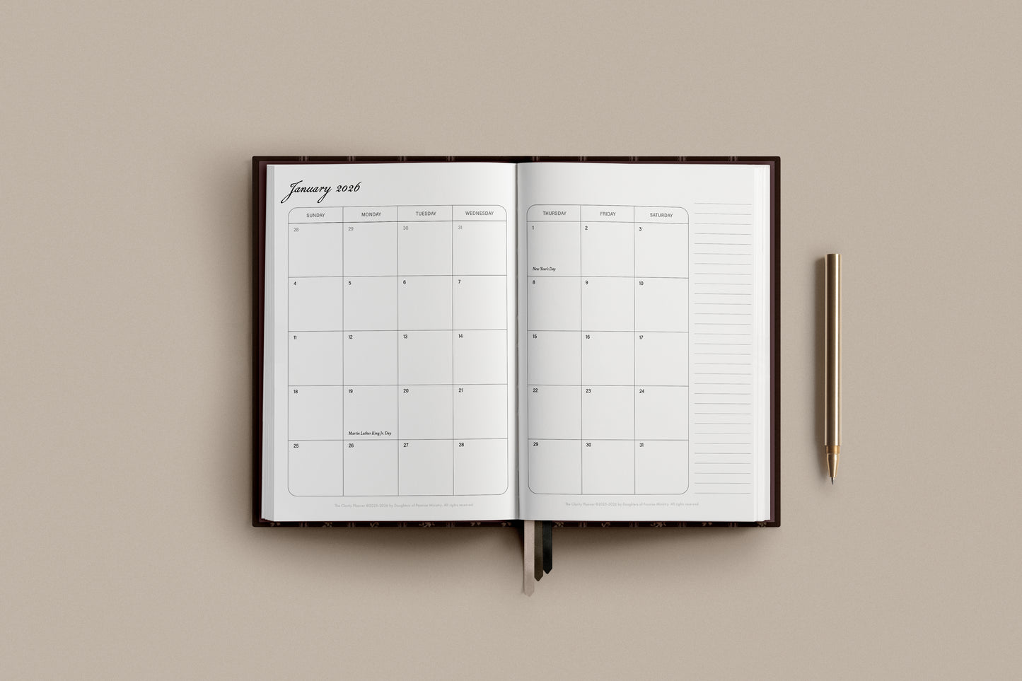 2026 Clarity Planner - DAILY PAGE VERSION