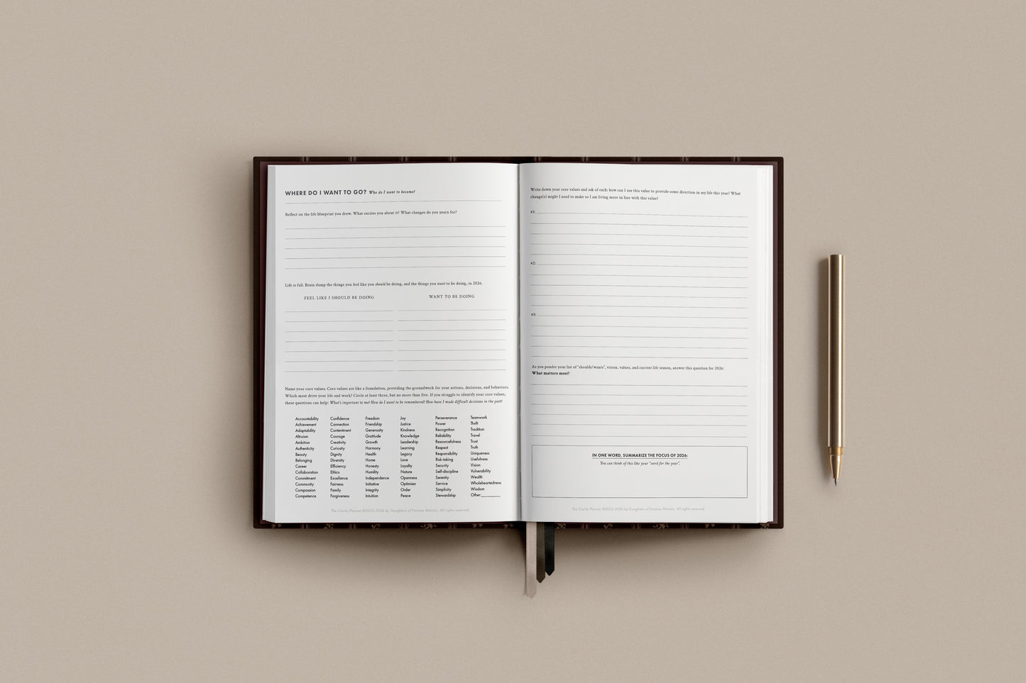 2026 Clarity Planner - DAILY PAGE VERSION