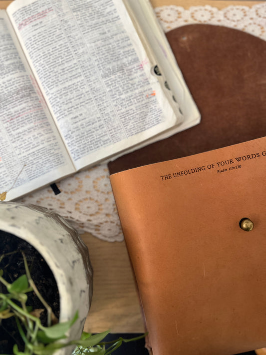 Handmade Leather Bible Pouch - Two Sizes