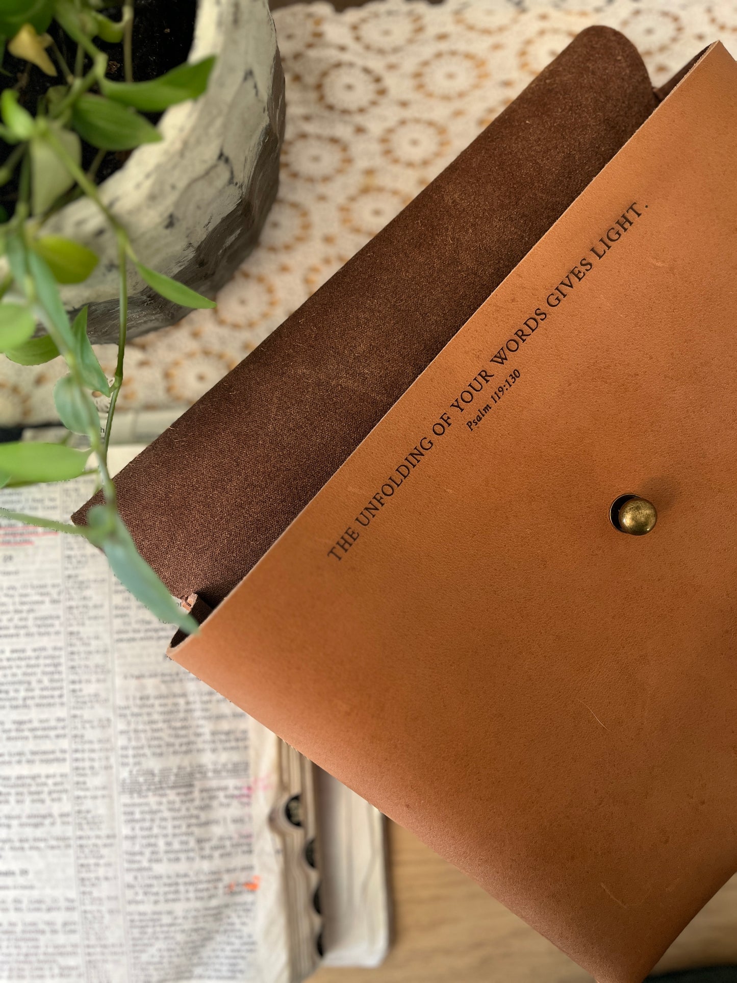 Handmade Leather Bible Pouch - Two Sizes