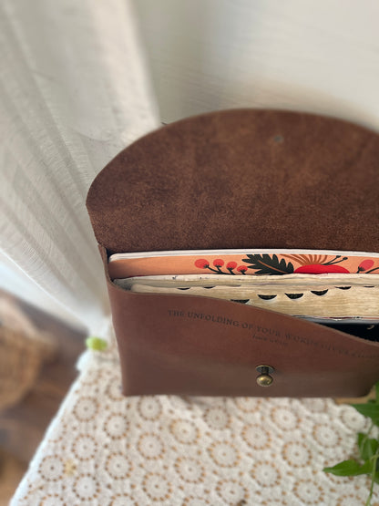 Handmade Leather Bible Pouch - Two Sizes