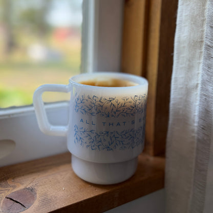He Will Mend Milk Glass Mug - 8oz.