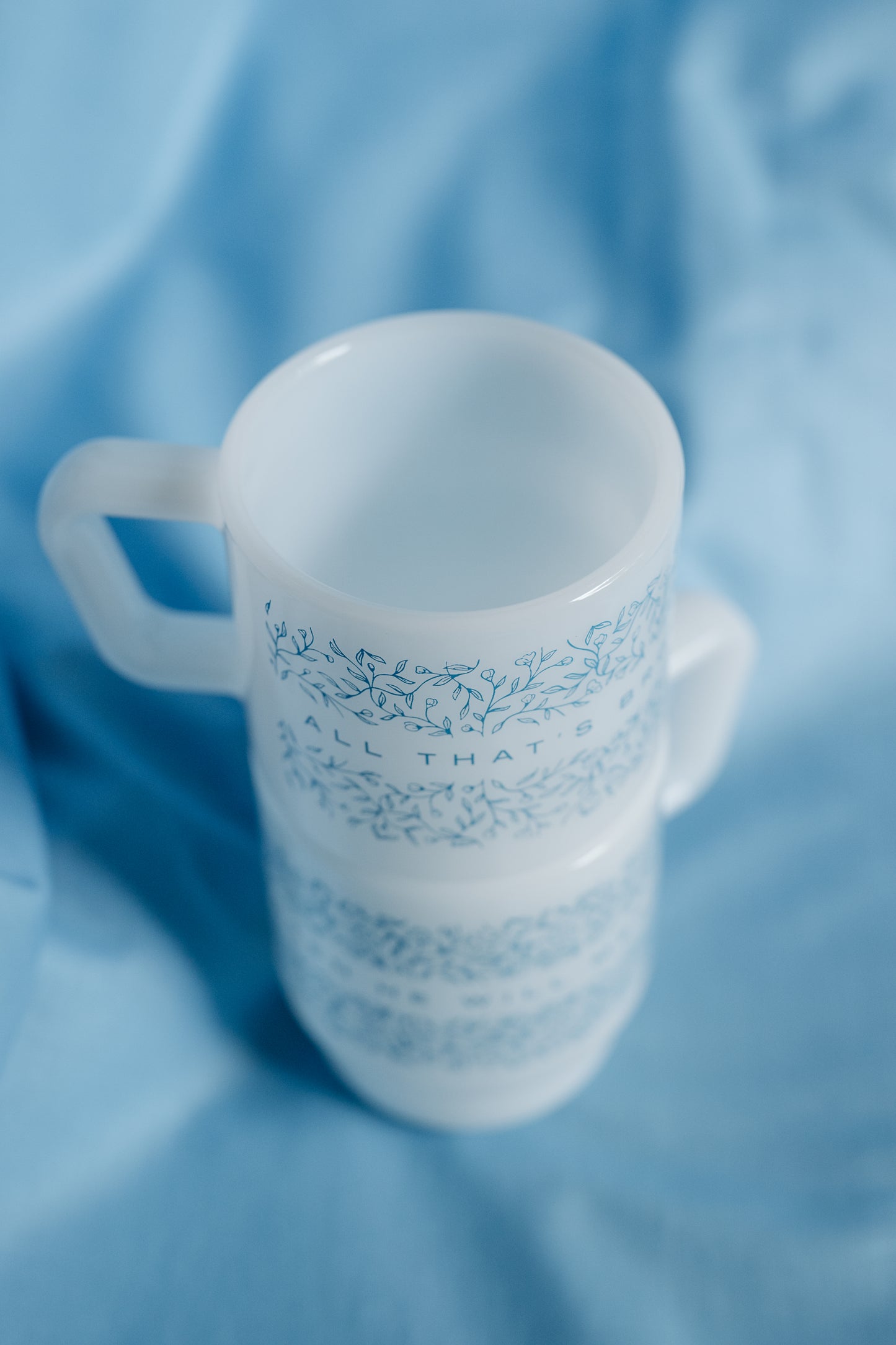 He Will Mend Milk Glass Mug - 8oz.