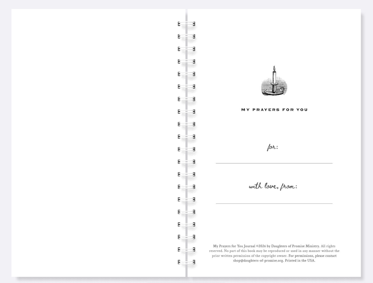 "My Prayers For You" Journal