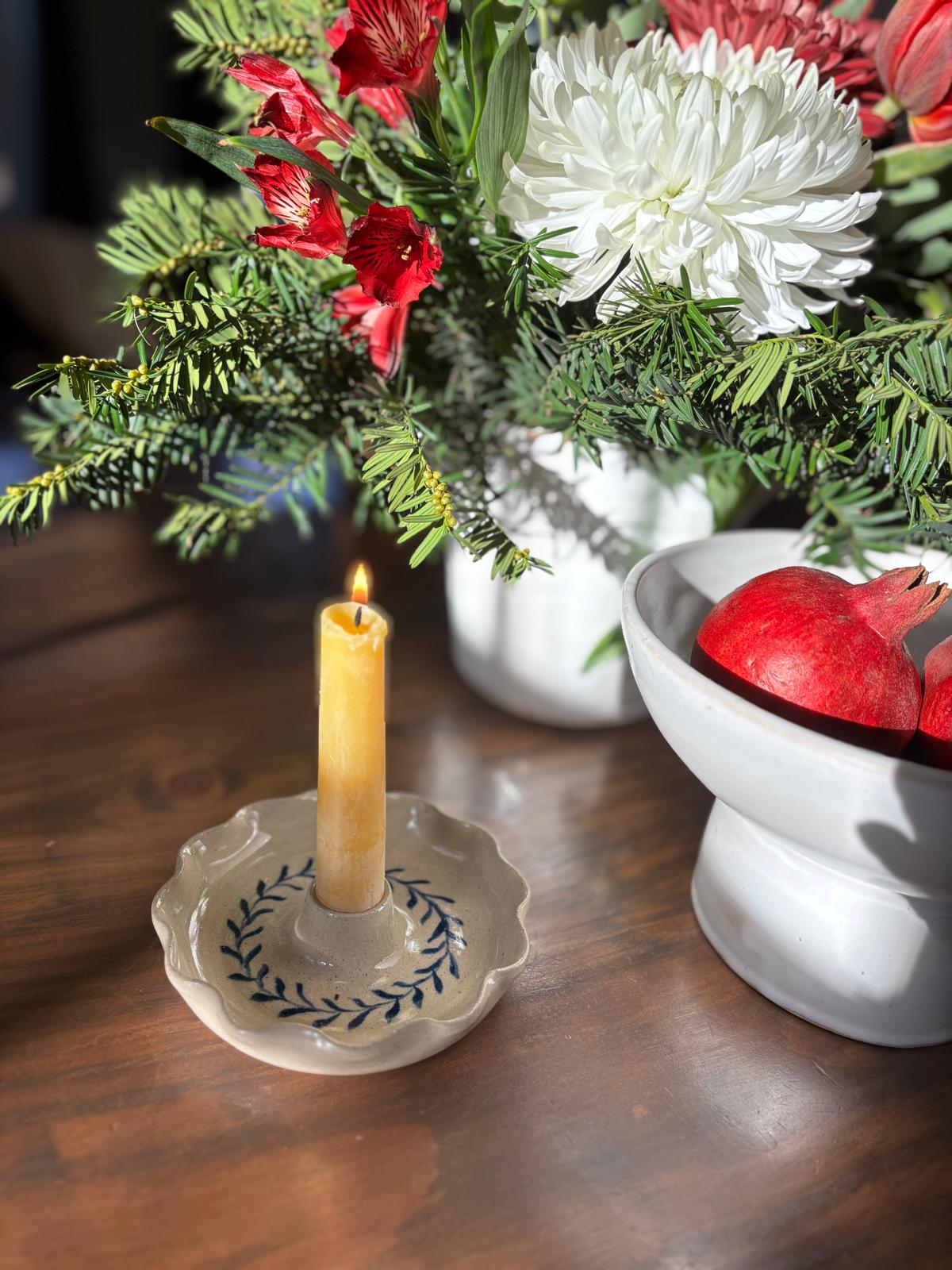 Quiet Time Pottery Candleholder